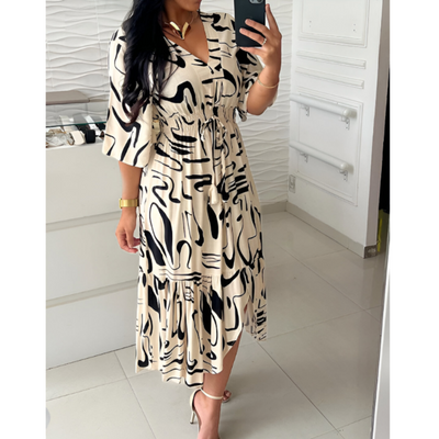 Summer Bohemian Women Print Midi Dress